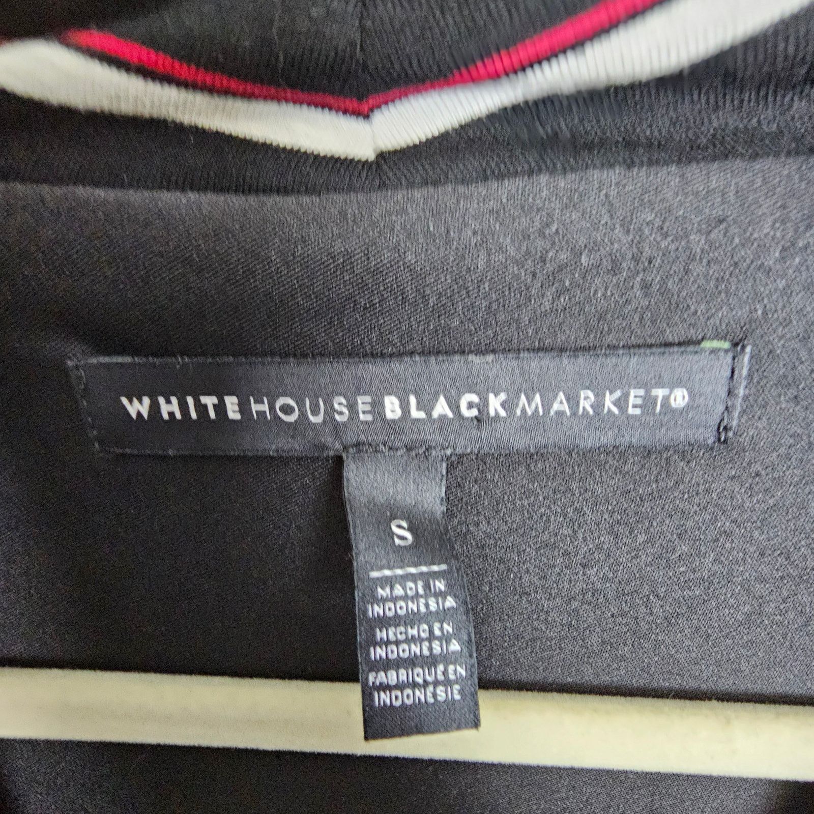 White House Black Market White House Black Market Blouse Black Striped Surplice Top S Size S / US 4 / IT 40 - 6 Thumbnail