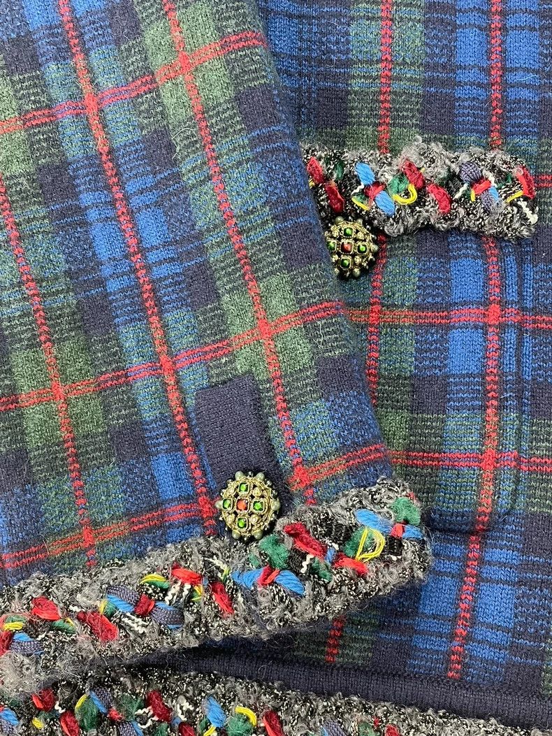 Chanel chanel Edinburgh series glazed pin buckle plaid jacket Size M / US 6-8 / IT 42-44 - 3 Thumbnail