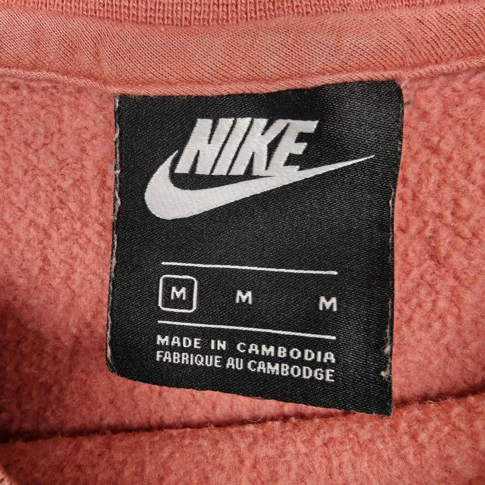 Nike Nike Sweatshirt Womens Medium Pink Fleece Cropped Swoosh Logo Crewneck Pullover Size M / US 6-8 / IT 42-44 - 3 Thumbnail