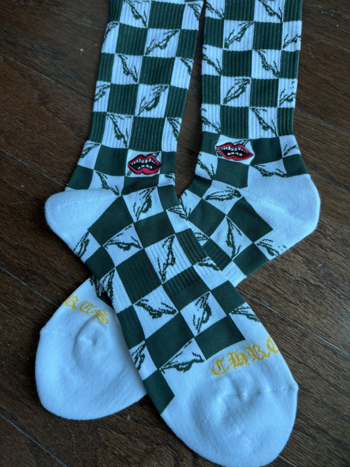 Chrome Hearts Chrome Hearts Matty Boy Eyes Green Socks Size ONE SIZE - 4 Thumbnail