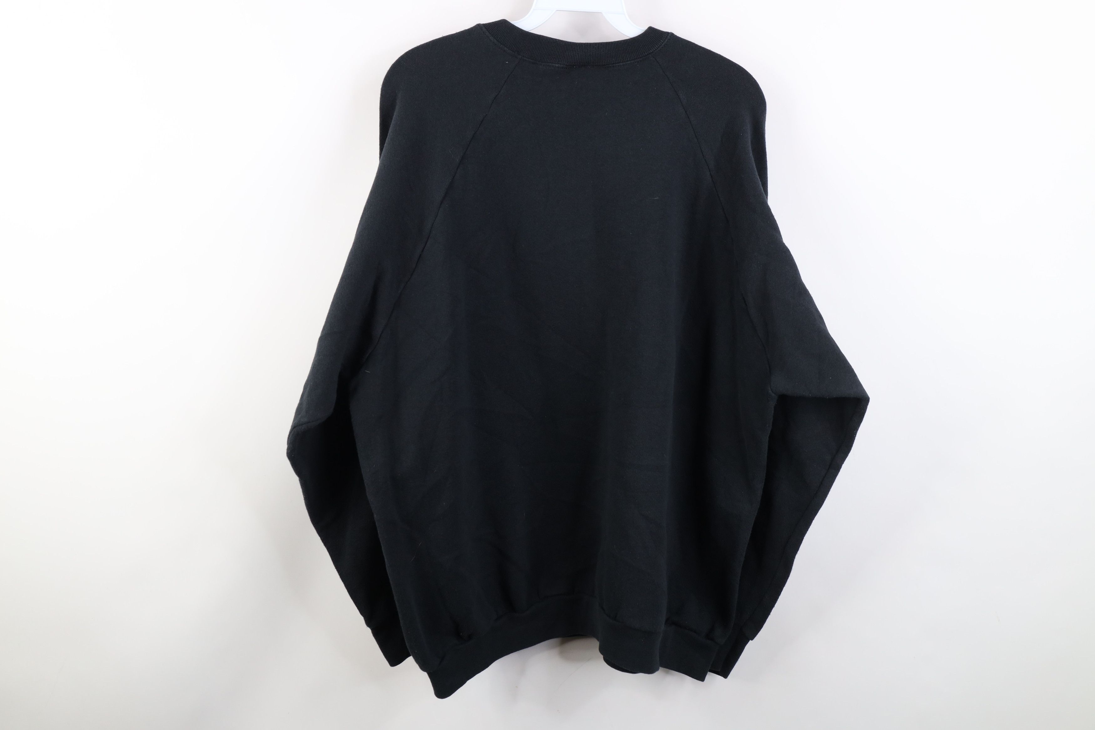 Vintage Vintage 90s Streetwear Blank Crewneck Sweatshirt Black Size US XL / EU 56 / 4 - 9 Thumbnail