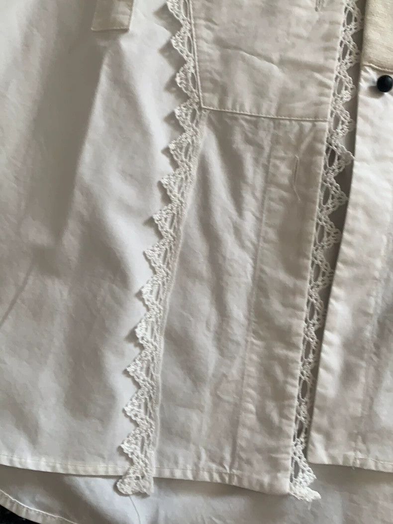 Loewe LOEWE Patchwork white cotton shirt Size S / US 4 / IT 40 - 2 Thumbnail