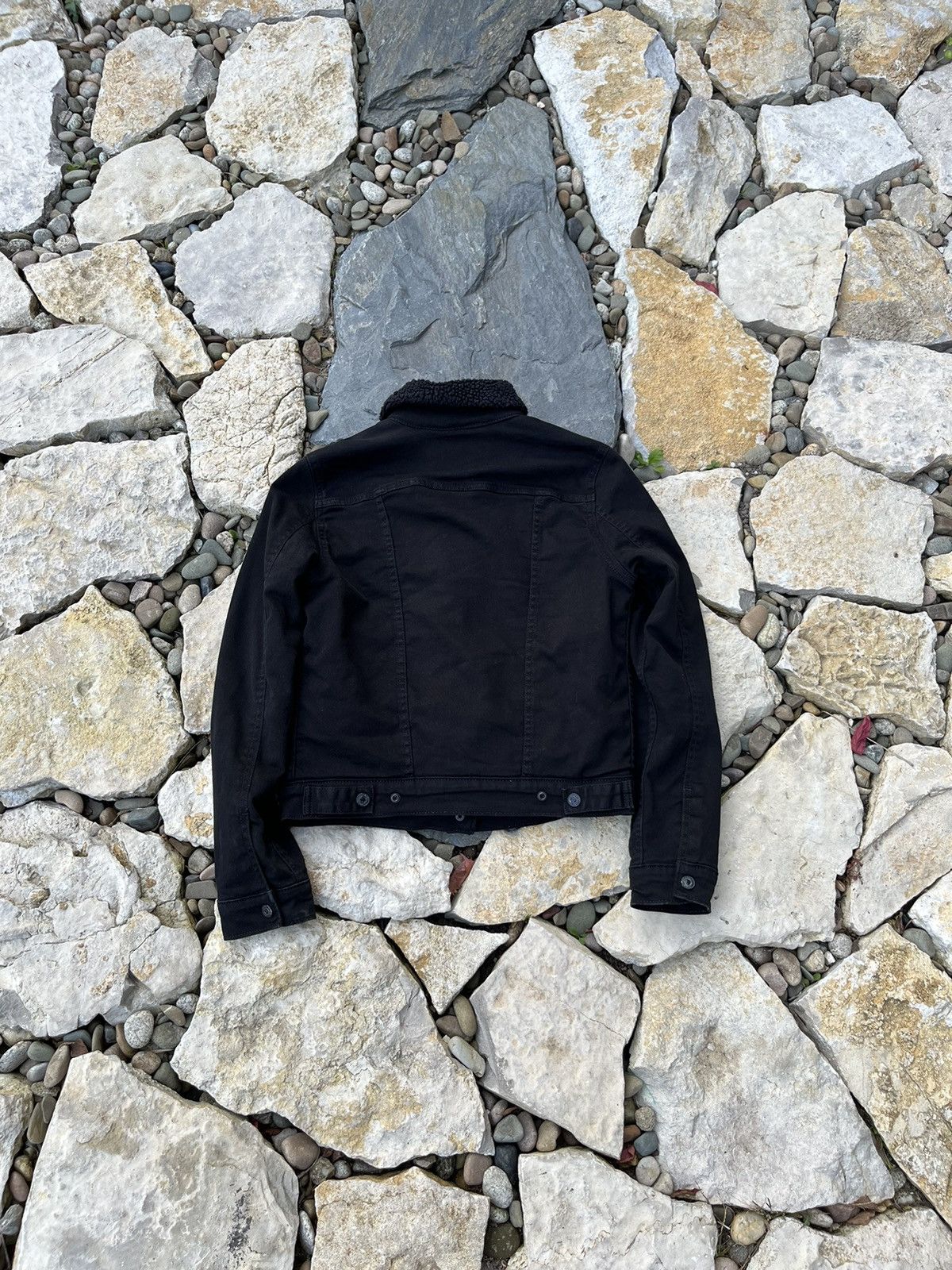 Levi's Levi’s sherpa trucker jacket denim full black levis gothic Size S / US 4 / IT 40 - 3 Thumbnail