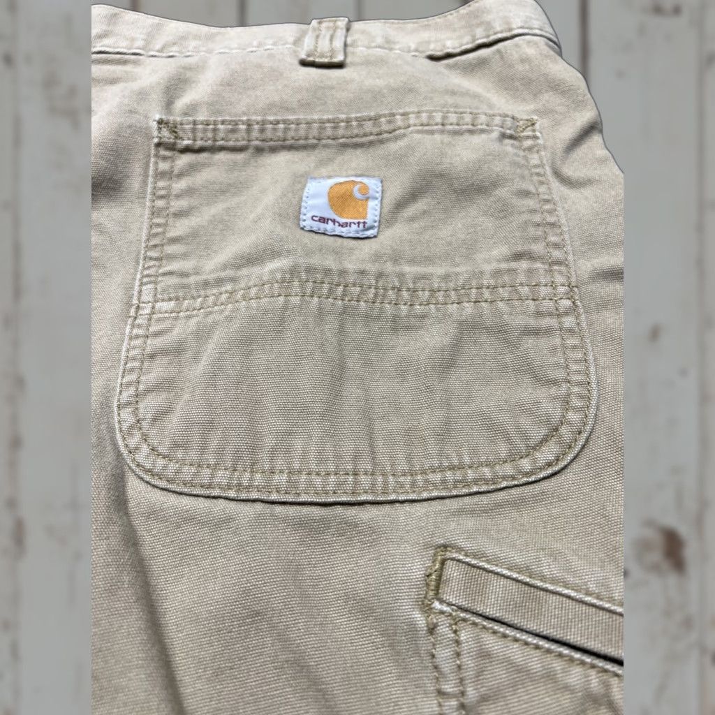 Carhartt Carhartt Men's Work Shorts Size 38 Relaxed Fit Canvas Cargo Shorts Beige Rugged Flex Size US 38 / EU 54 - 1 Thumbnail