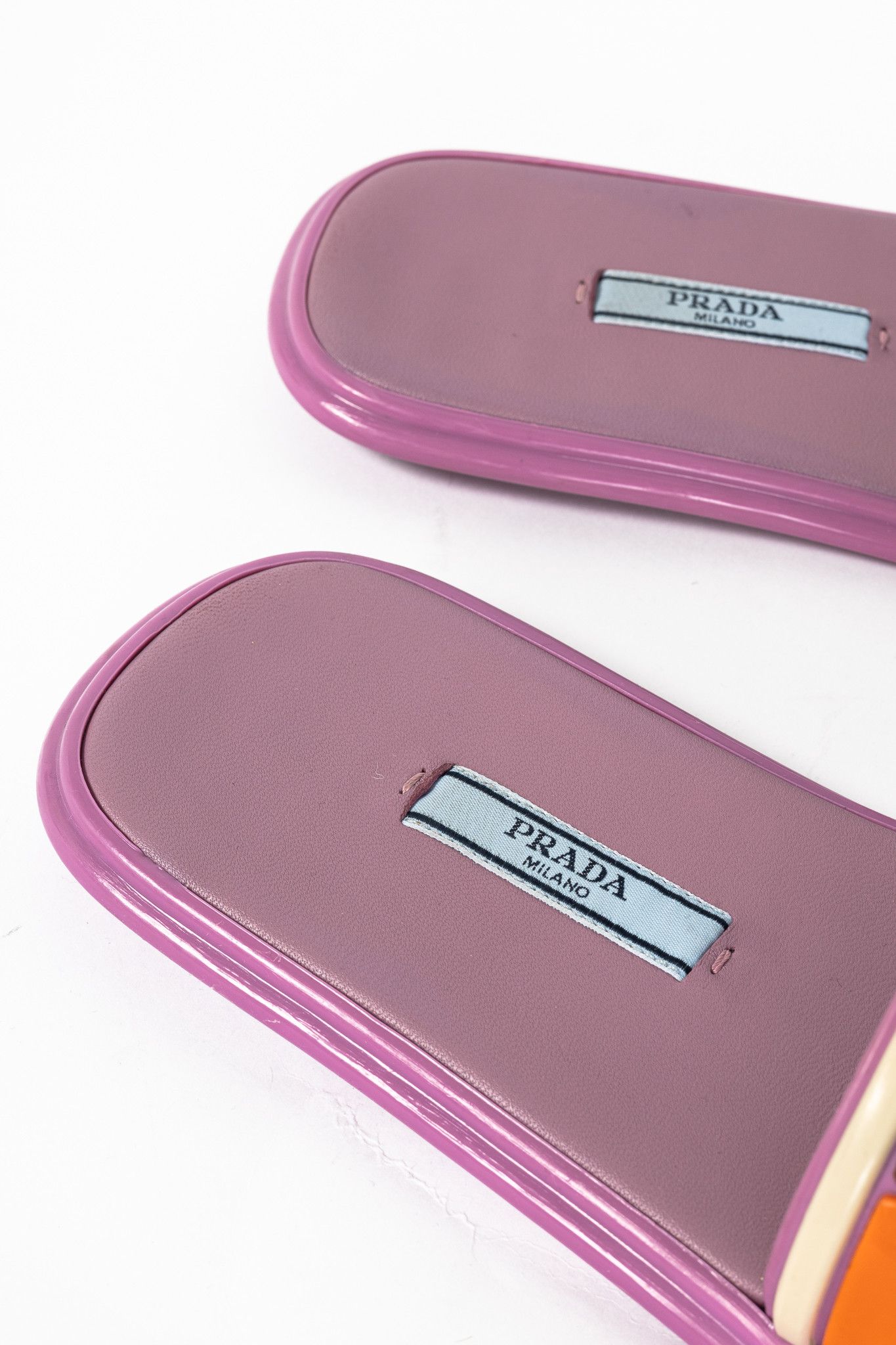 Prada Prada SS17 Runway Pink Color-Block Rubber & Leather Slides Size US 7.5 / IT 37.5 - 10 Thumbnail