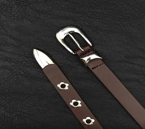 Vision Streetwear Leather Belt with Floral Studs Size ONE SIZE - 4 Thumbnail