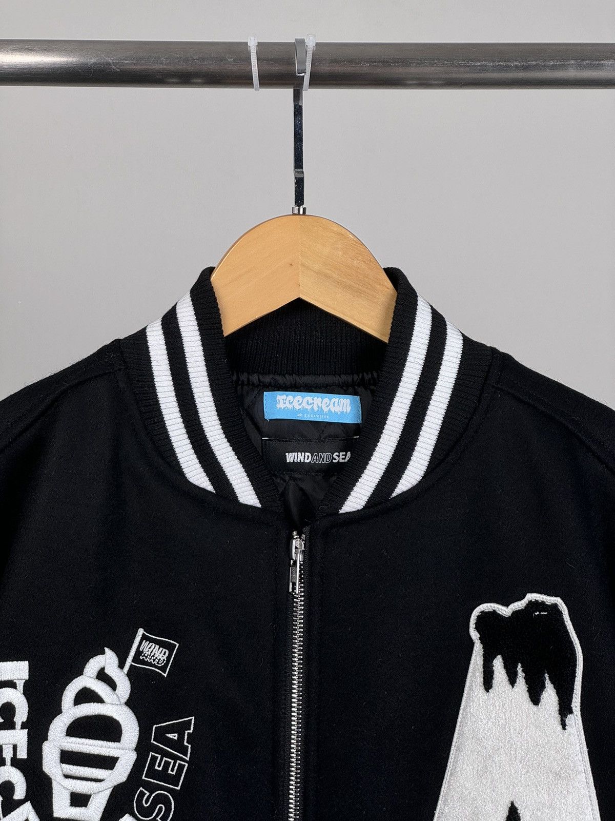 Icecream Icecream wind and sea varsity jacket L | Grailed