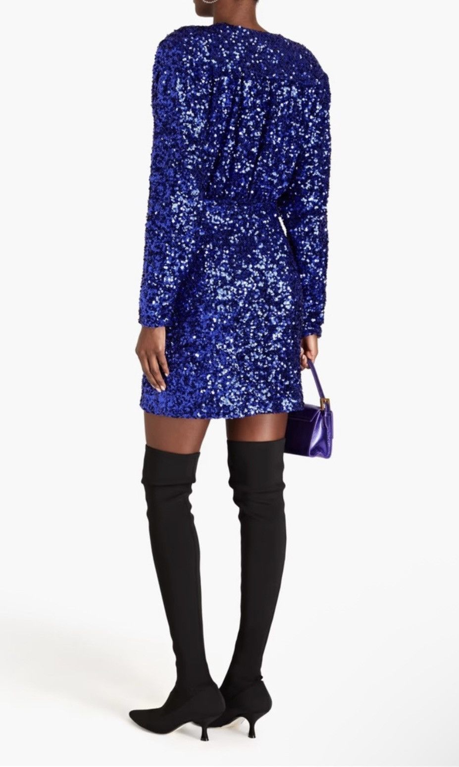 ROTATE ROTATE BIRGER CHRISTENSEN Sequined tulle mini wrap dress Size S / US 4 / IT 40 - 3 Thumbnail