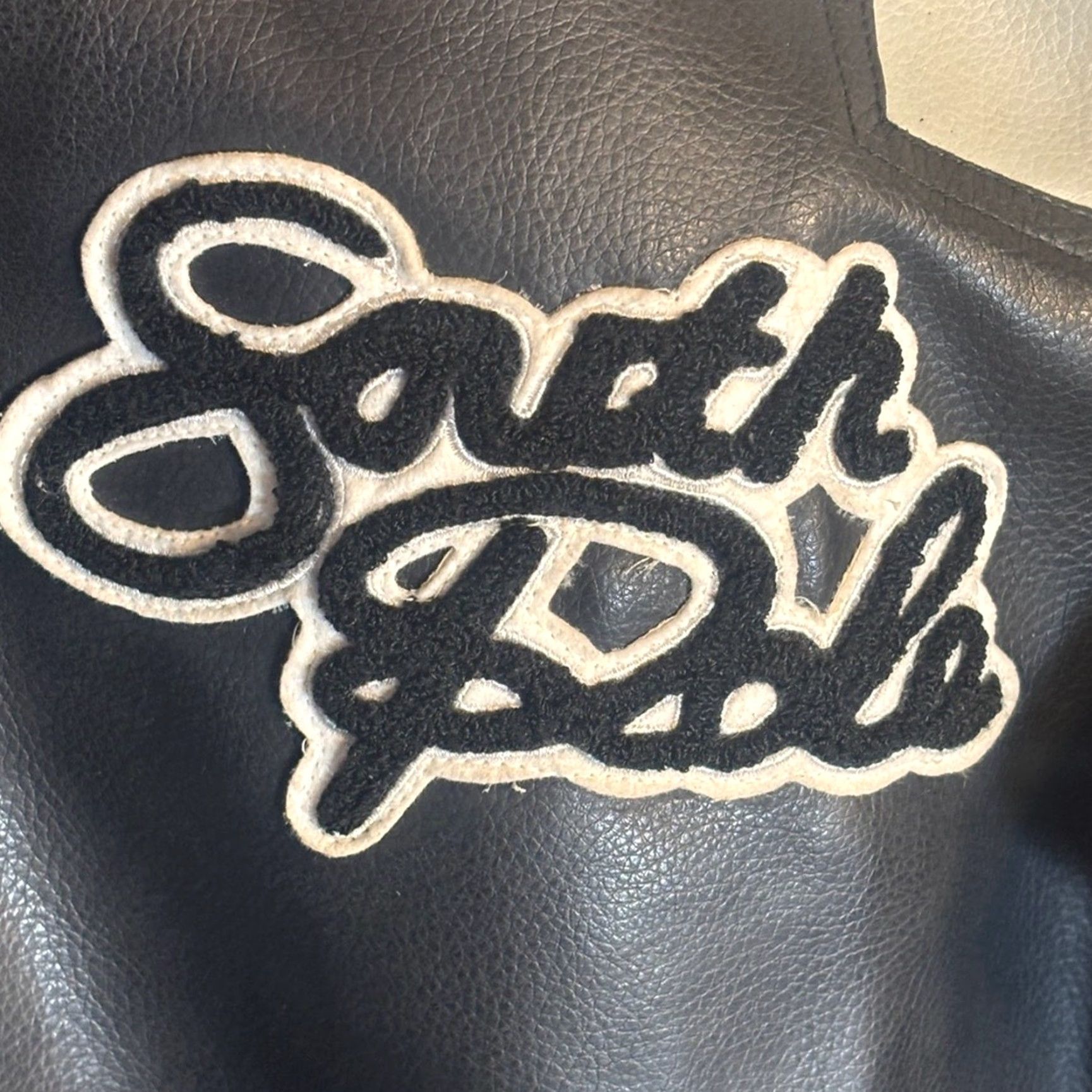 Southpole VINTAGE South Pole Authentic Collection Jacket Bomber Jacket Unisex Adults XL Black Leather-look PVC Urban 2000s Sportswear Mens Women? Size US XL / EU 56 / 4 - 2 Thumbnail