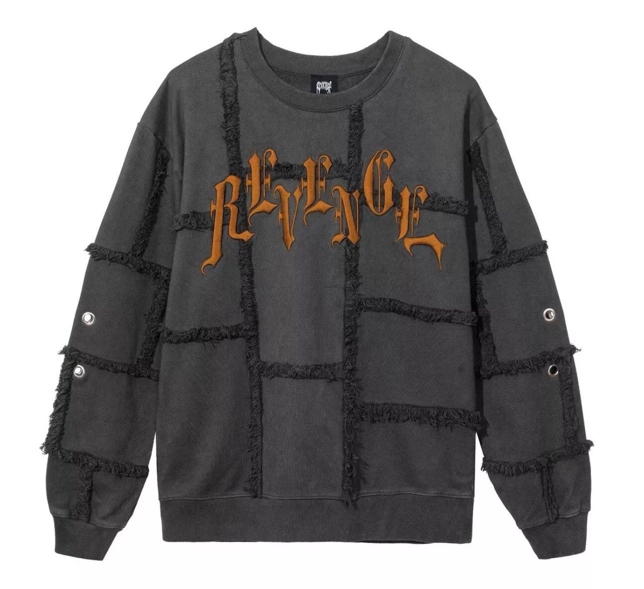 Revenge Revenge Patchwork Crewneck 2024 Black Orange Size US XL / EU 56 / 4 - 1 Thumbnail