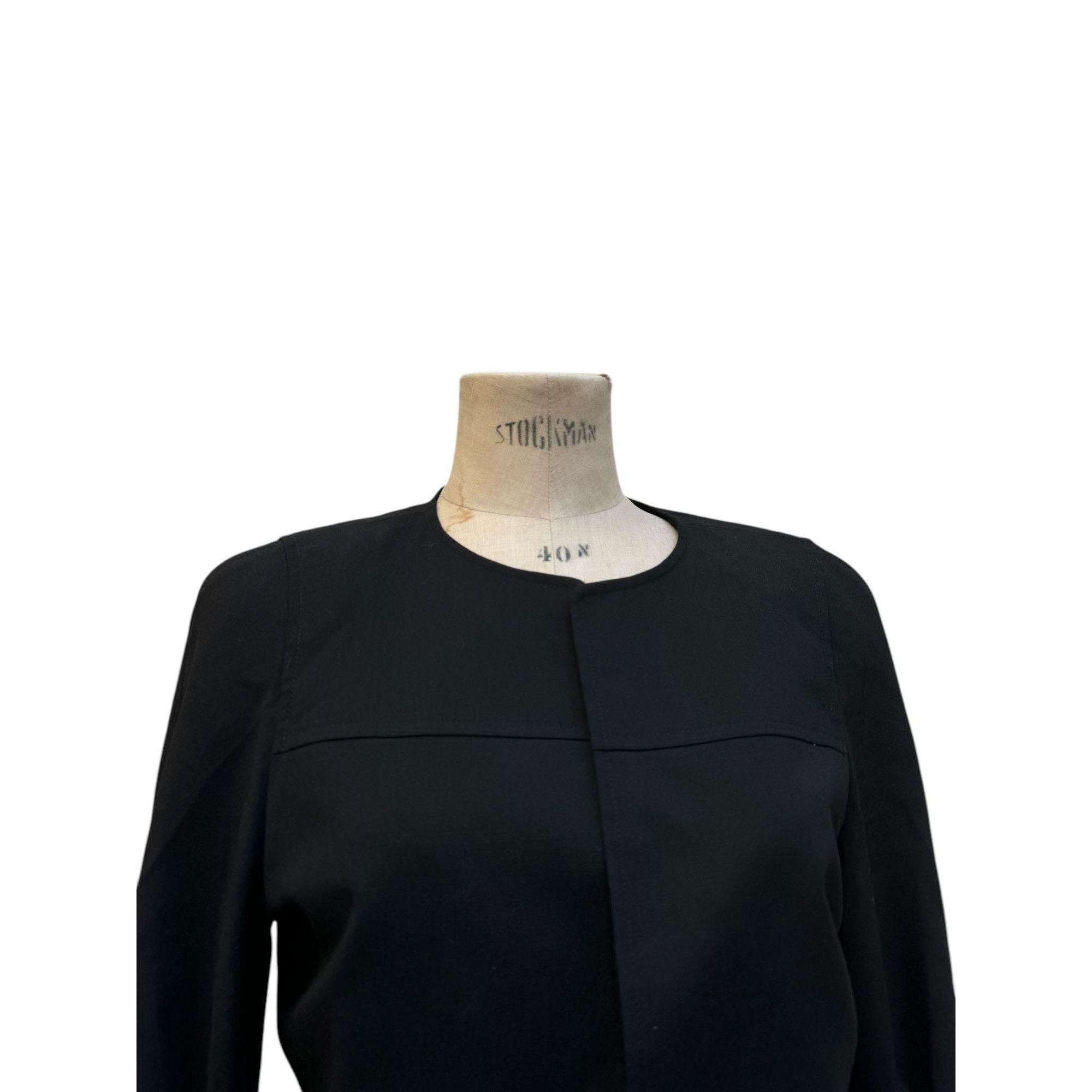 Balenciaga Vintage Black Wool Quadrille Jacket Size M / US 6-8 / IT 42-44 - 2 Thumbnail