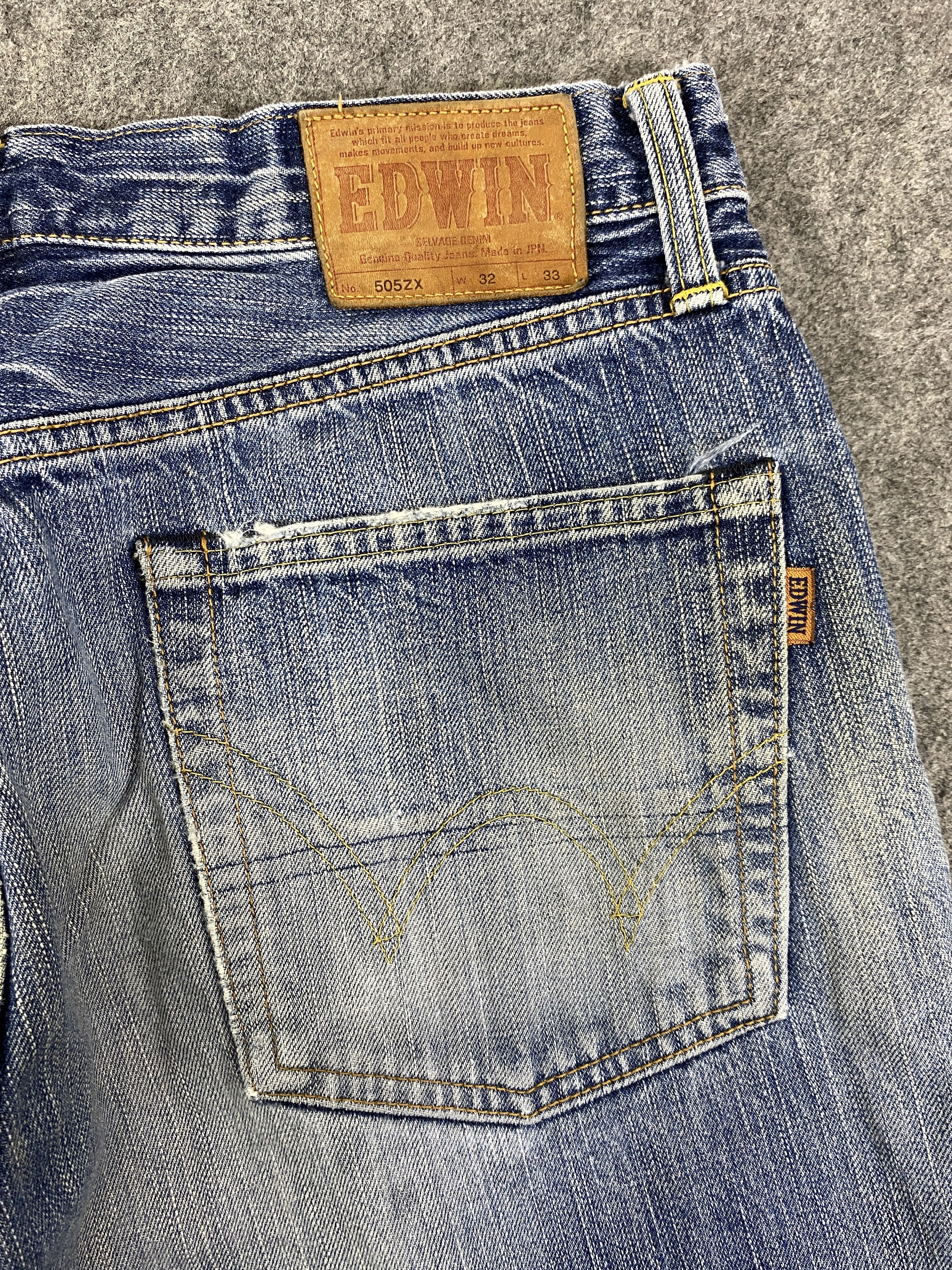 Edwin DISTRESSED EDWIN 505Z SELVEDGE FADED 31x29 - JN3286 Size US 31 - 12 Thumbnail