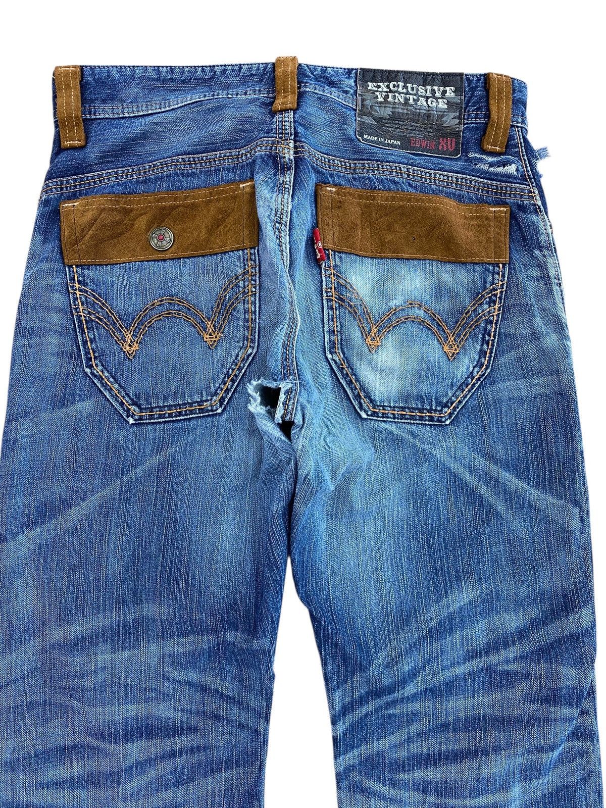 Edwin Edwin Bush Paint Ripped Style Loose Jeans Size US 32 / EU 48 - 4 Thumbnail