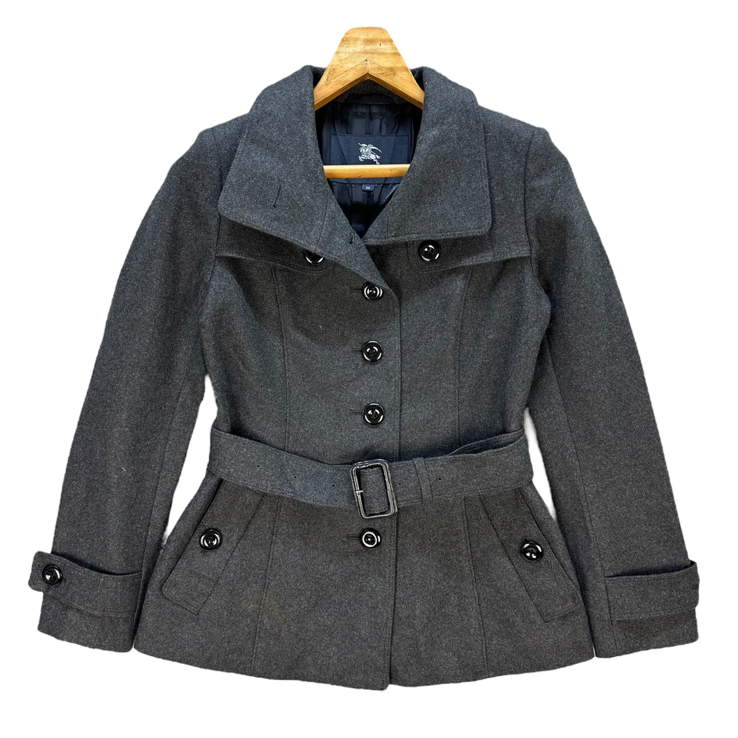 Burberry BURBERRY LONDON Wool Belted Coat Jacket #A69-1666 Size S / US 4 / IT 40 - 1 Thumbnail