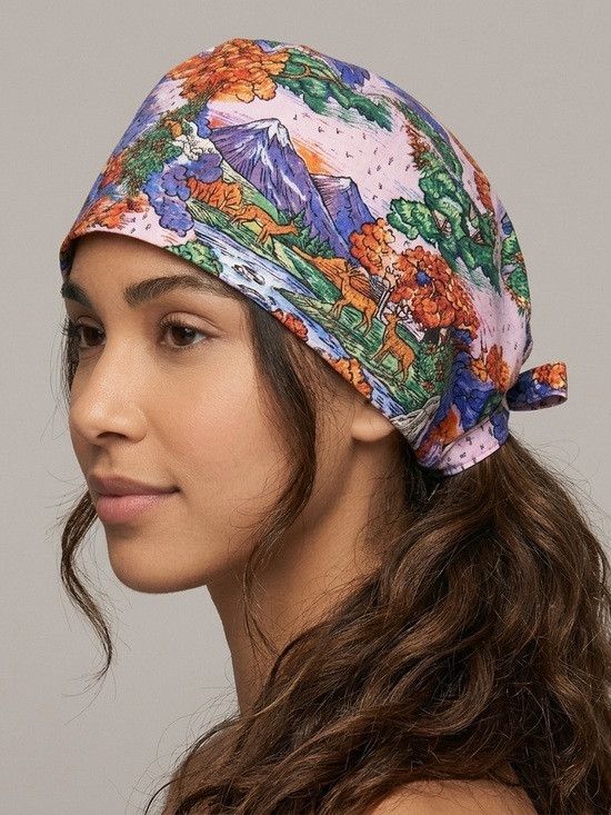 Handmade Handmade Boho Colourful Pastoral Hair Bonnet - One Size 🌈 Size ONE SIZE - 1 Thumbnail