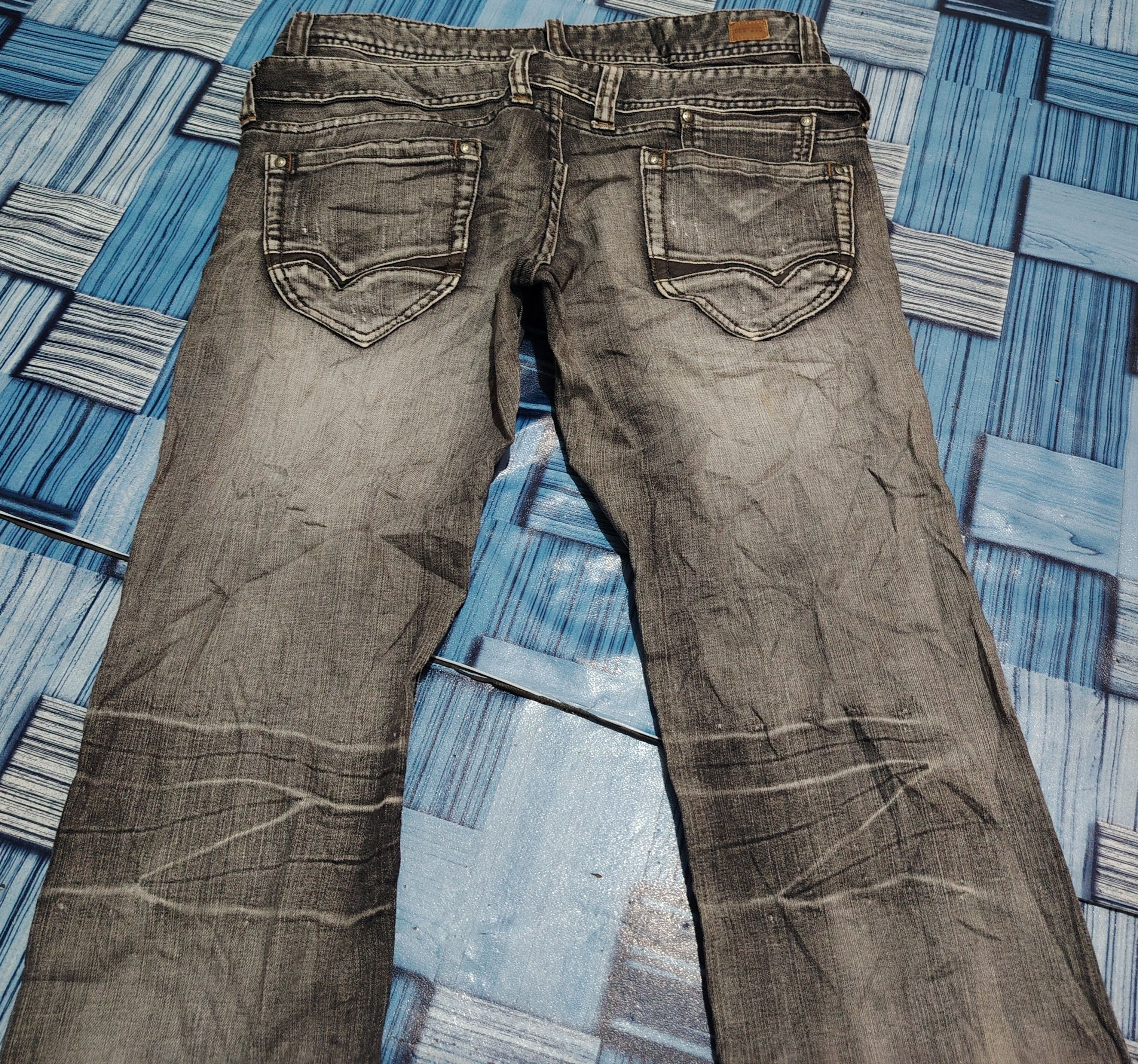 If Six Was Nine Nicole Club Double Waist NCFM Distressed jeans Flared Jeans Size US 33 - 22 Thumbnail