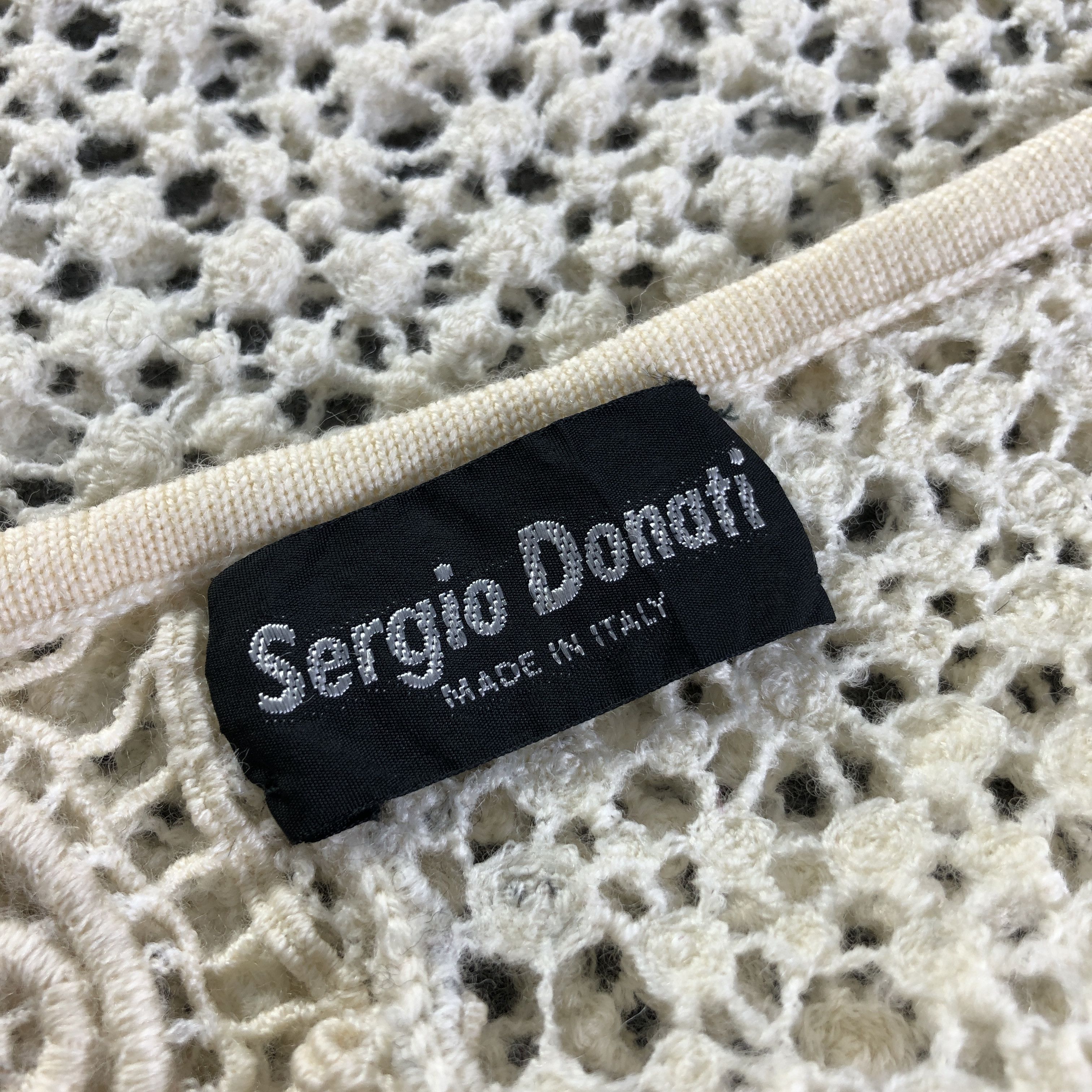 Vintage Sergio Donati Laces Merino Scarf Muffler V2710 Size ONE SIZE - 4 Thumbnail