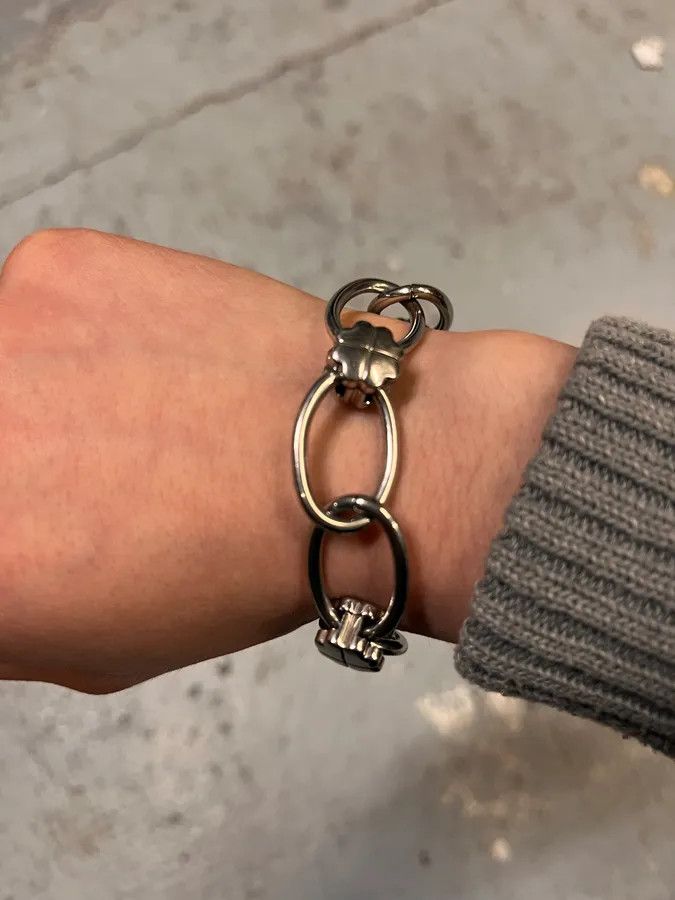 Moschino Moschino Silver Metal Chain Bracelet Size ONE SIZE - 3 Thumbnail