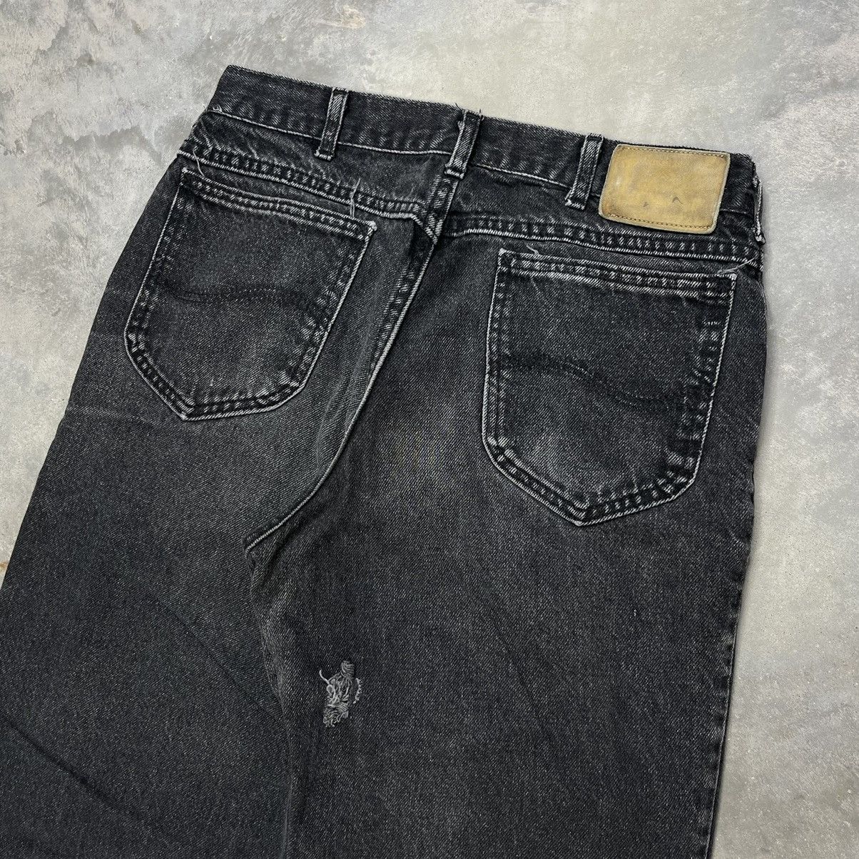 Lee × Vintage Vintage Lee Straight Leg Jeans Faded Black Denim 80s Size US 30 / EU 46 - 2 Thumbnail