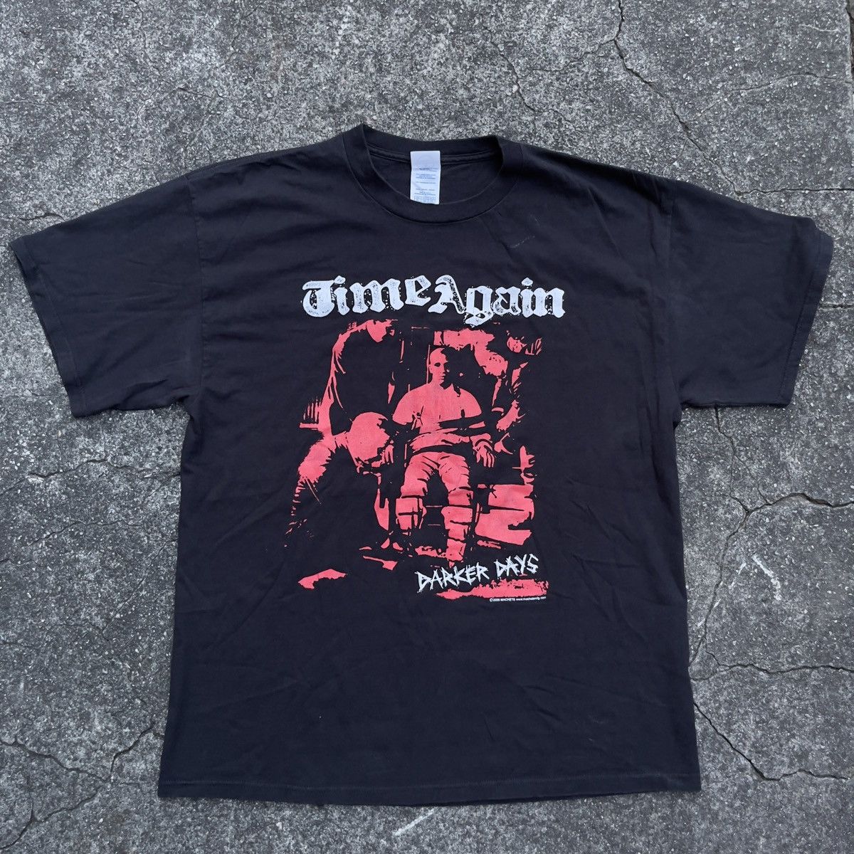 Delta × Vintage Vintage Y2K TIME AGAIN DARKER DAYS Shirt Size US XL / EU 56 / 4 - 1 Thumbnail