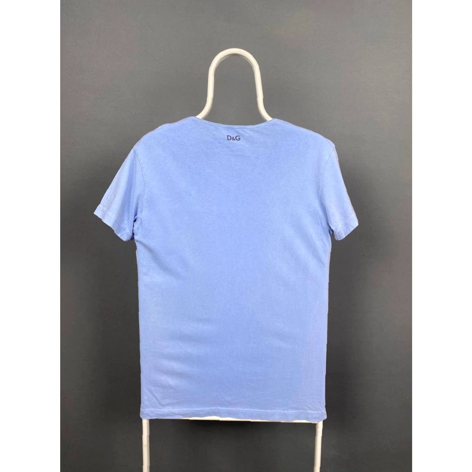 Dolce & Gabbana Dolce & Gabbana Mens T-Shirt Blue Short Sleeve Crew Neck Pullover Size 46 Regular Image Logo Shirt Men Size US XXL / EU 58 / 5 - 2 Thumbnail