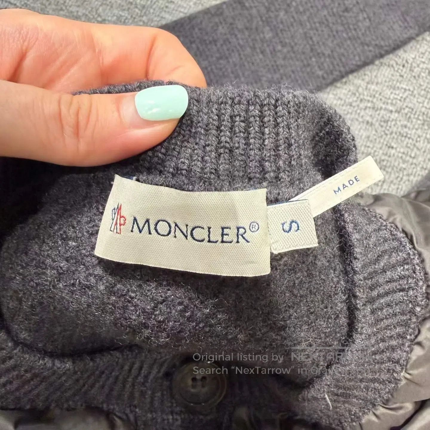 Moncler Moncler Knitted Down Cardigan| Size S / US 4 / IT 40 - 4 Thumbnail