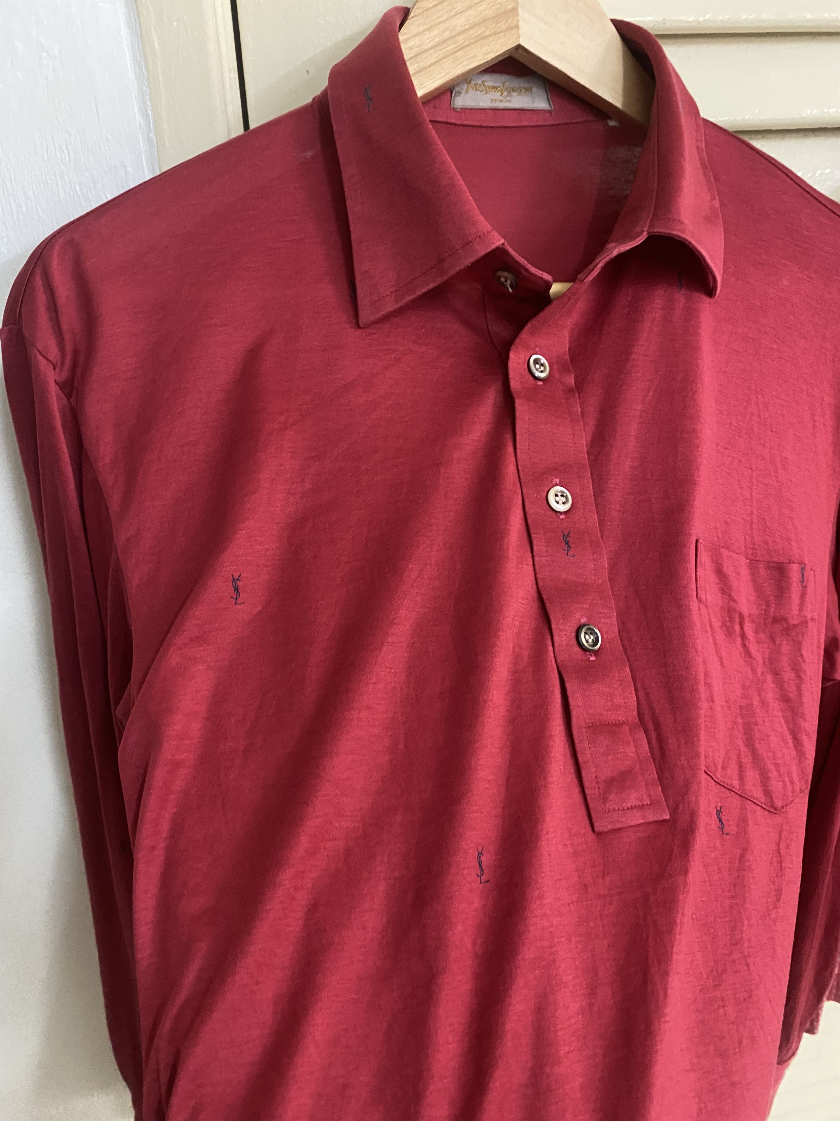 Saint Laurent Paris YSL Monogram Long Sleeve Shirt Lots of 2 Size US M / EU 48-50 / 2 - 4 Thumbnail