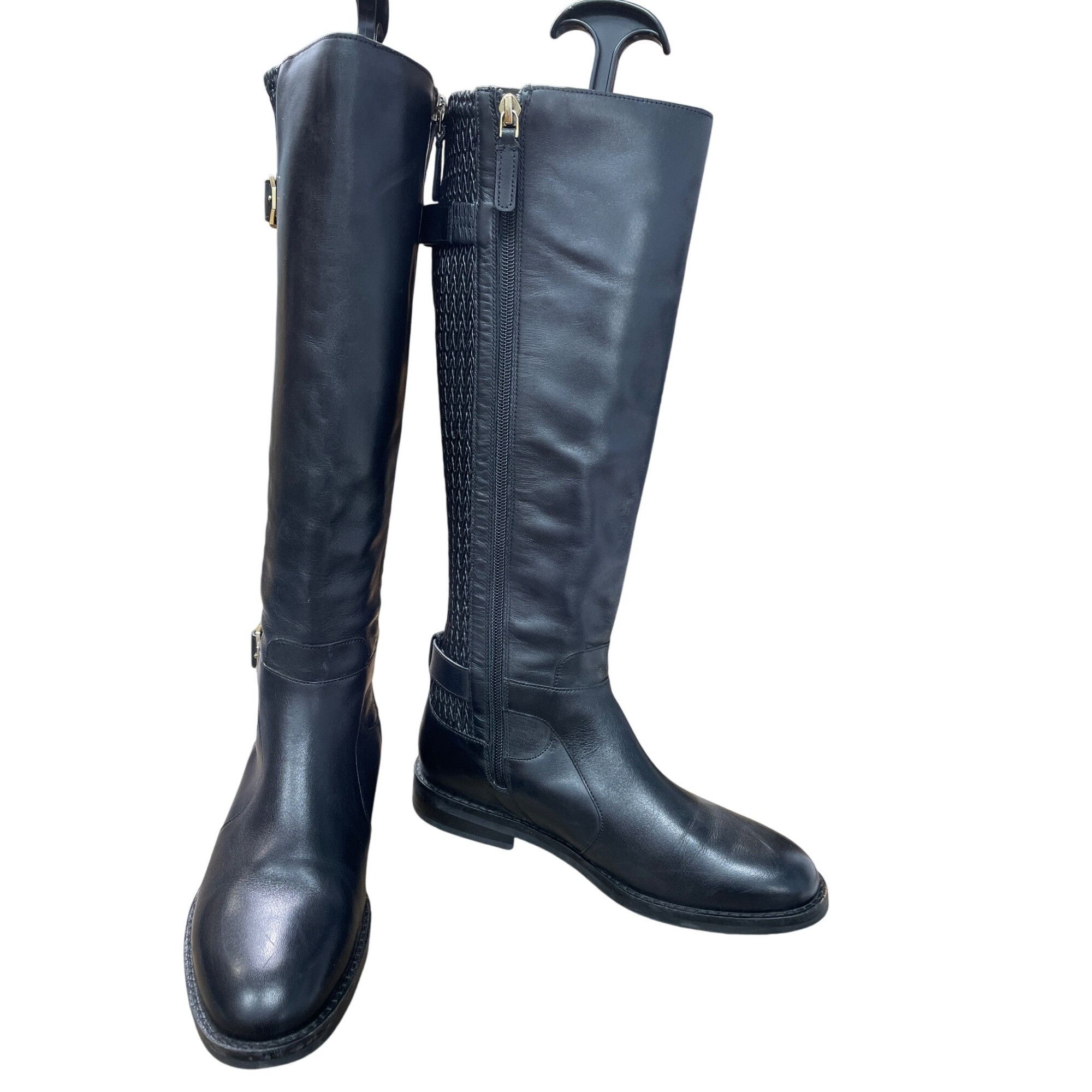 Cole Haan Cole Haan Womens black Leather Knee-High Equestrian Riding B Size US 6.5 / IT 36.5 - 1 Thumbnail