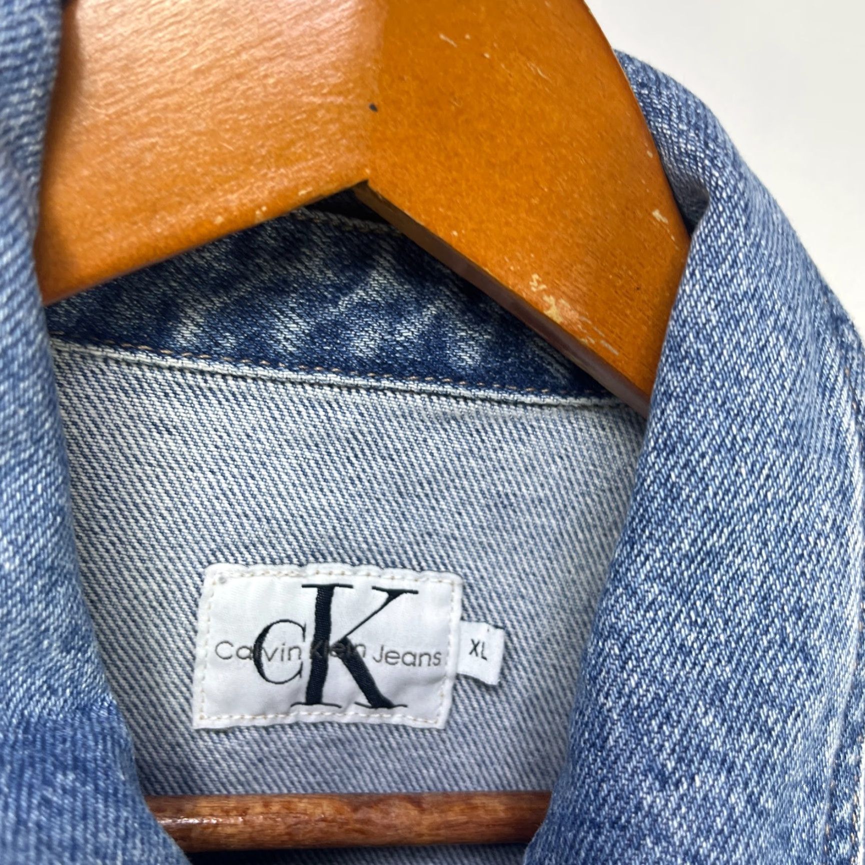 Calvin Klein VINTAGE 90s Calvin Klein Denim Jacket XL Mens Size US 36 / EU 52 - 5 Thumbnail