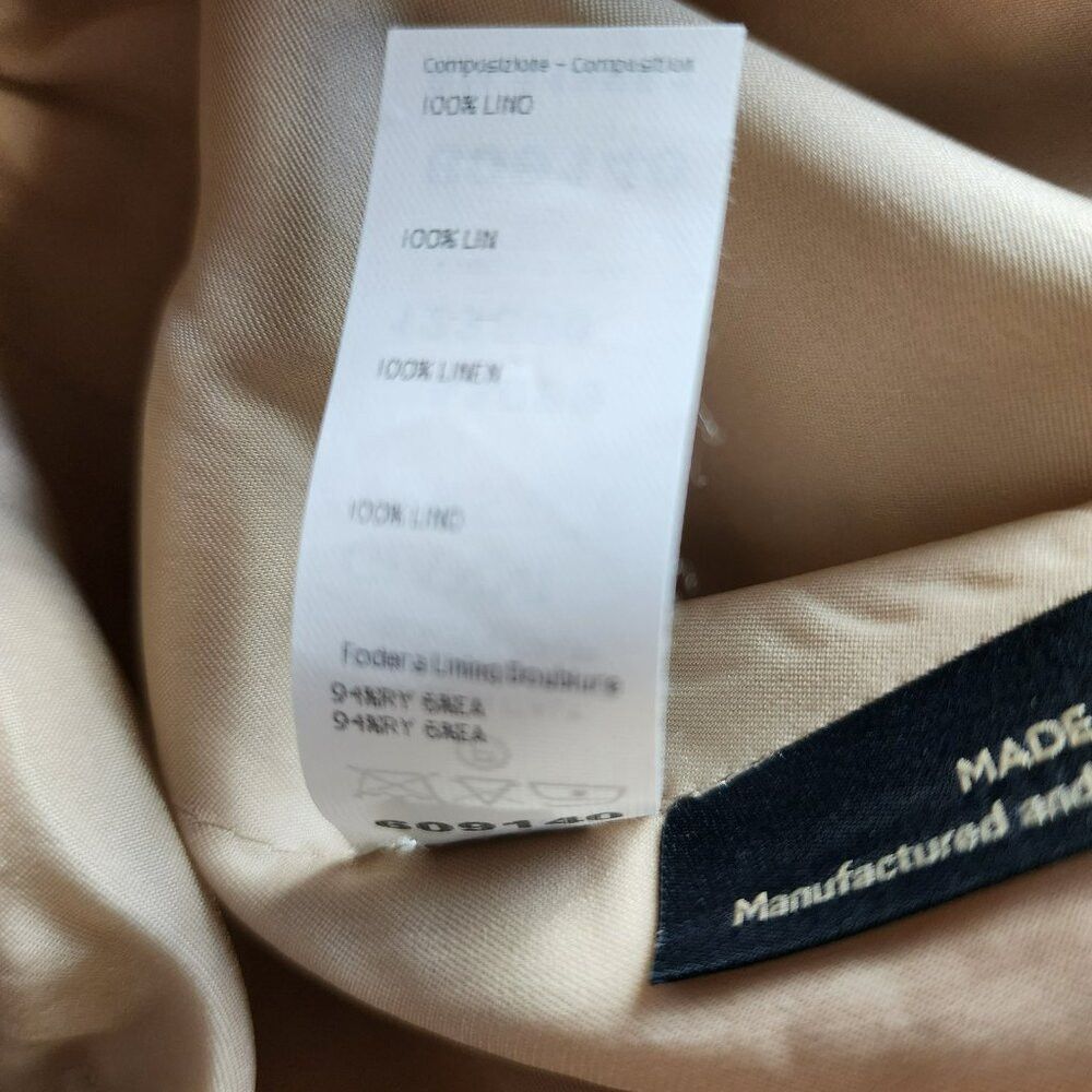 Versace Versace Skirt US10 IT46 – Tan Linen, Silk Lined, Patch Pock Size 34" / US 12 / IT 48 - 5 Thumbnail