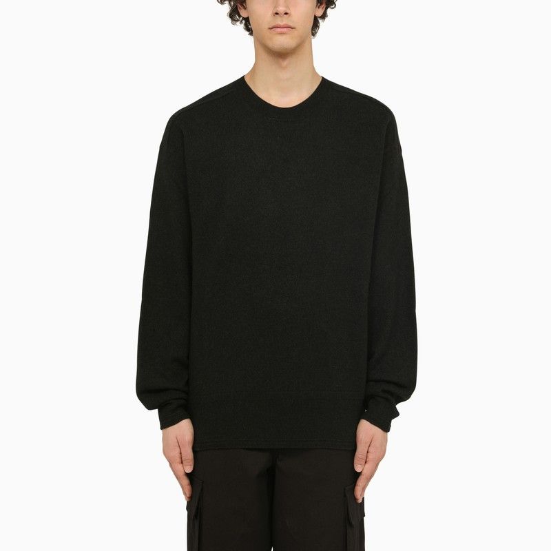 image of Burberry Black Wool Crewneck Pullover, Men's (Size XL)