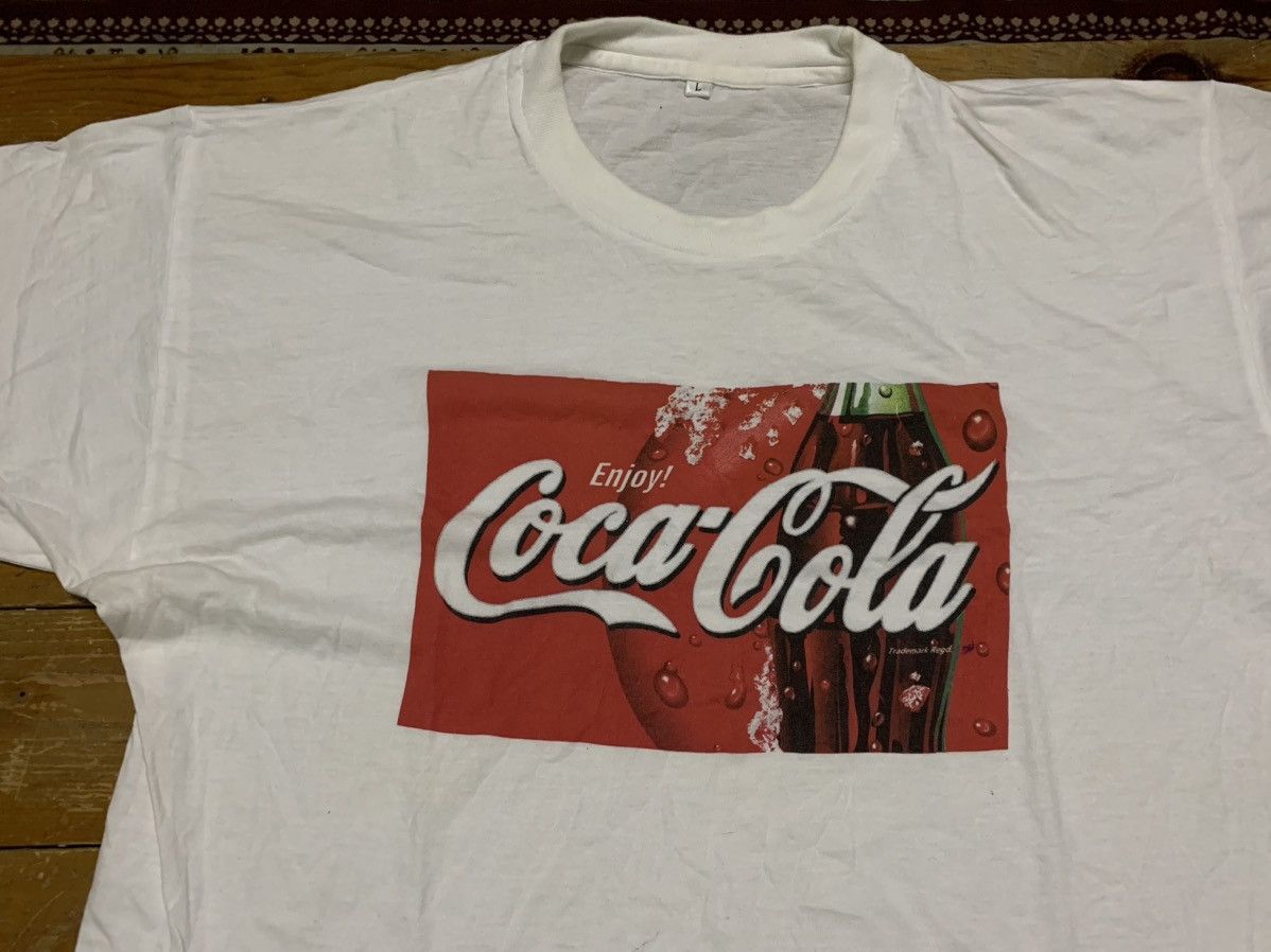 Coca Cola × Vintage 90s Coca Cola Enjoy Big Box Printed Logo Tee Size US M / EU 48-50 / 2 - 3 Thumbnail