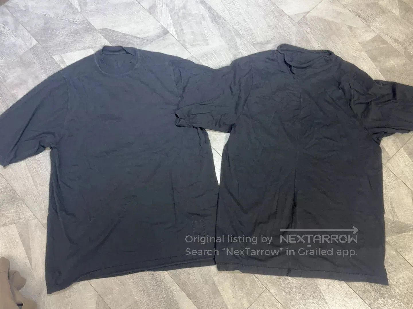 Rick Owens Black Deconstructed Short Sleeve Tee.