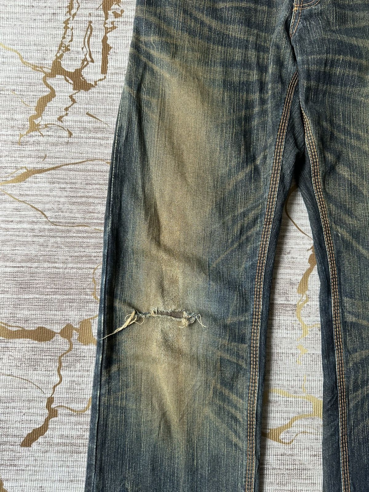 Japanese Brand Edwin XV Rusty Claw Marks Distressed Denim Size US 28 / EU 44 - 8 Thumbnail