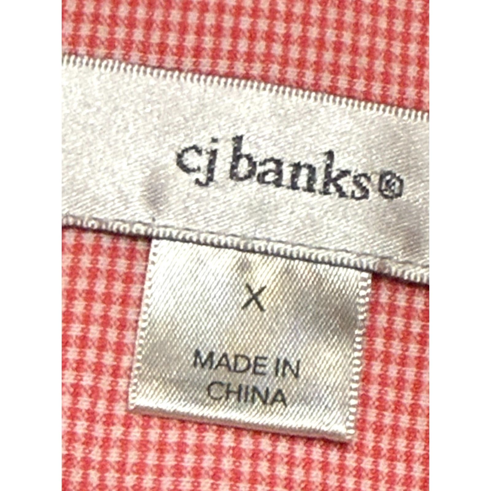 Vintage VINTAGE CJ Banks Jacket, Women's Plus 1X, Red White, Long Sleeve, Button Up Blouse Size XL / US 12-14 / IT 48-50 - 5 Thumbnail