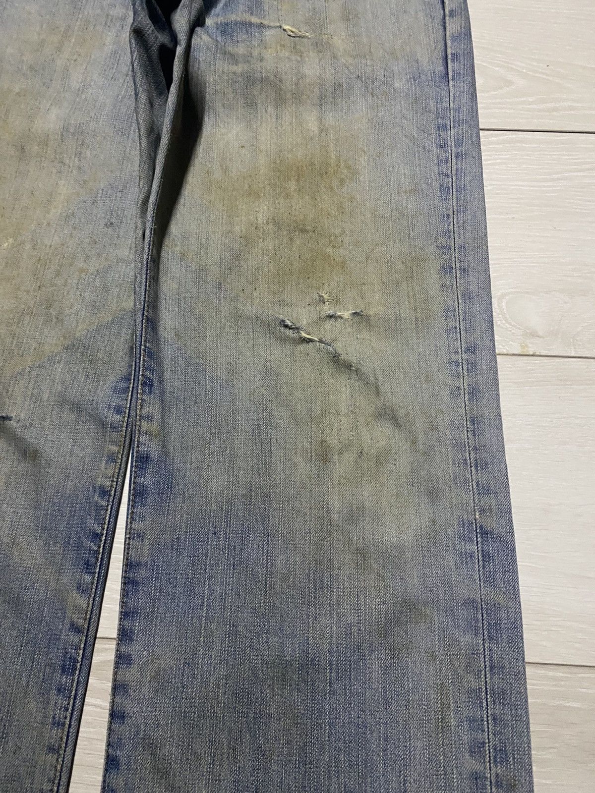 Edwin Vintage Edwin 503z Crazy Mud wash Distressed Baggy Jeans Size US 31 - 8 Thumbnail
