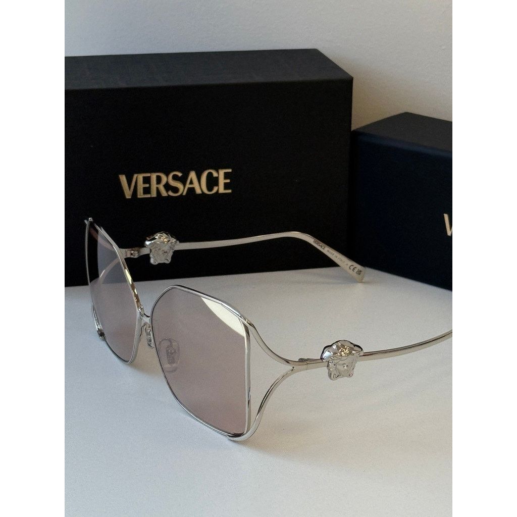 Versace NEW Versace VE2288 Silver Pink Mirror Medusa Sunglasses Size ONE SIZE - 6 Thumbnail