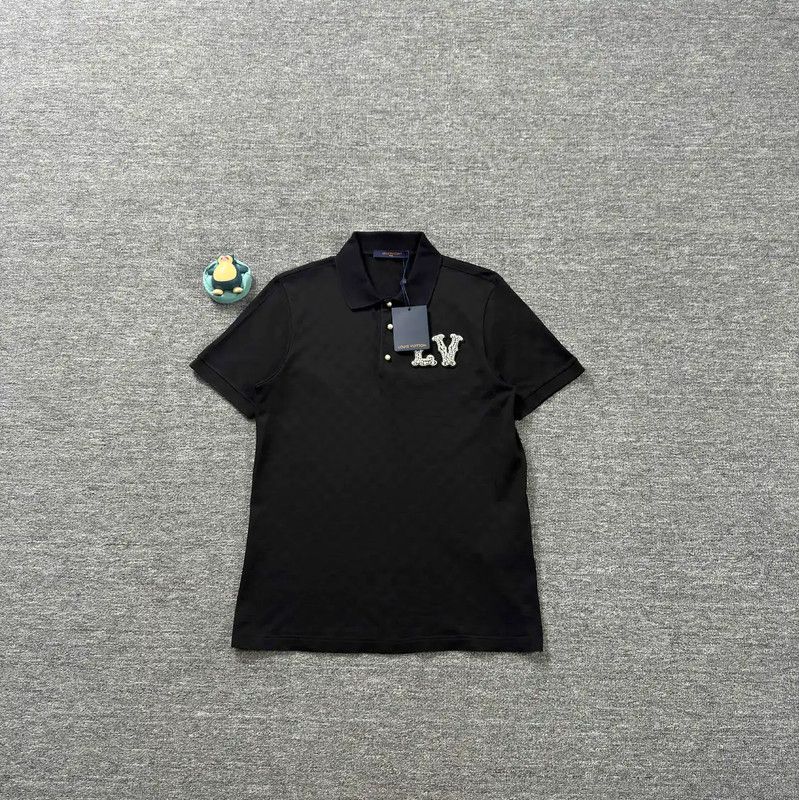 Louis Vuitton Louis Vuitton Black Cotton Men's Polo Shirt 0089 Size US M / EU 48-50 / 2 - 1 Thumbnail