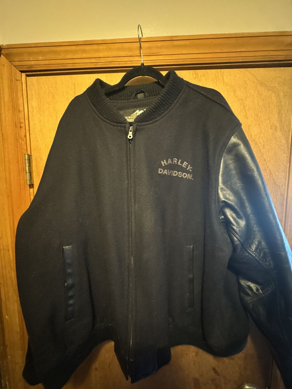 Harley Davidson × Vintage 2007 Harley Davidson Varsity Jacket XXXL Size US XXL / EU 58 / 5 - 2 Thumbnail