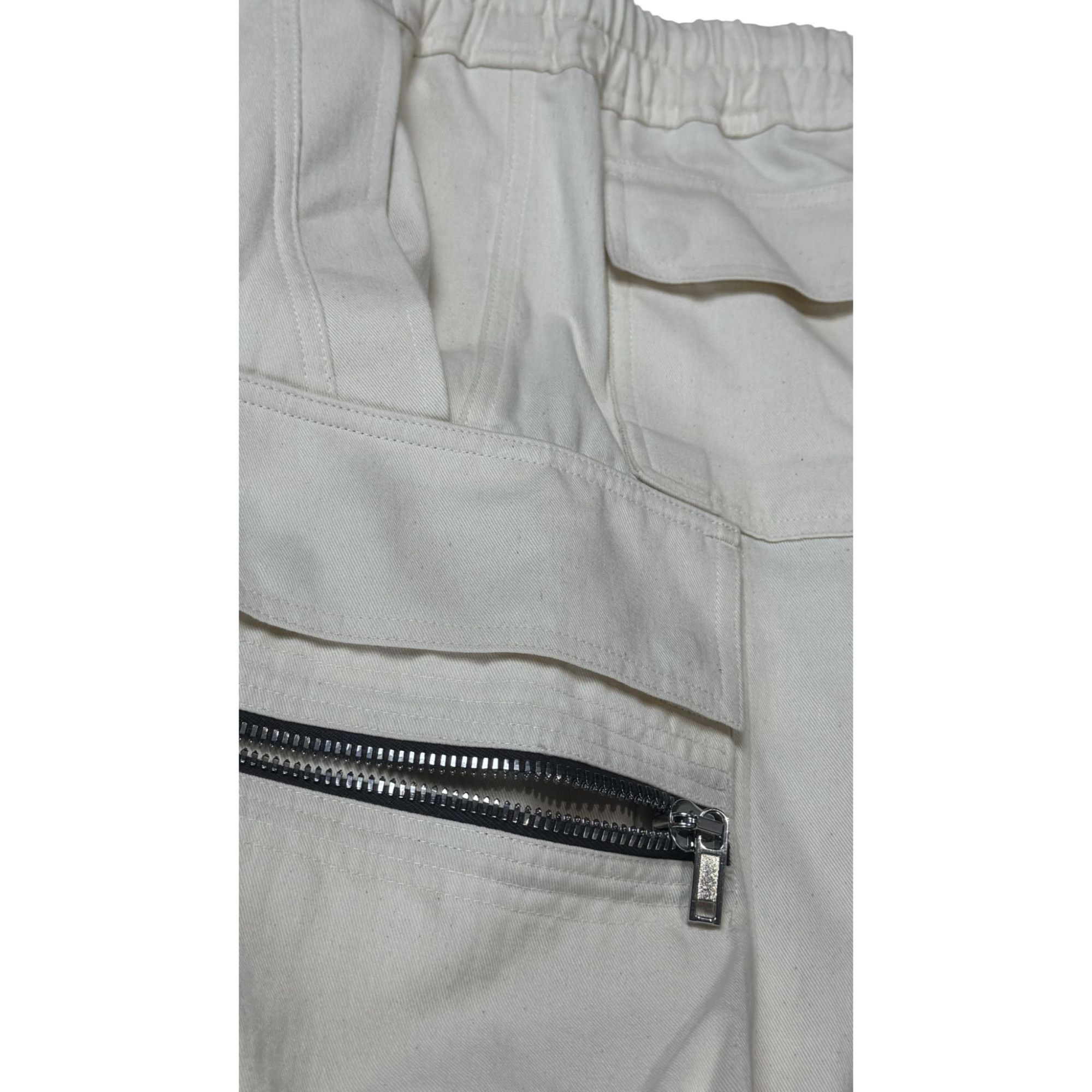 Rick Owens ♚ Rick Owens Sample 'Fog' SS22 Natural Cotton Cargo Joggers Size US 32 / EU 48 - 4 Thumbnail