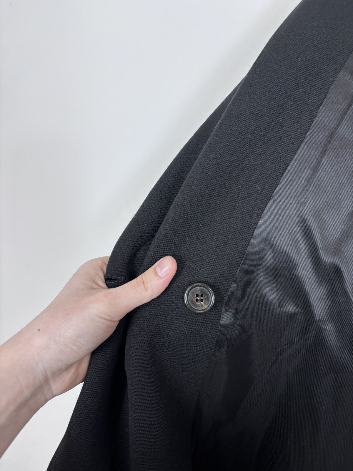 Arket Arket Women’s Black Wool Twill Double Breasted Peacoat Coat Size M / US 6-8 / IT 42-44 - 19 Thumbnail