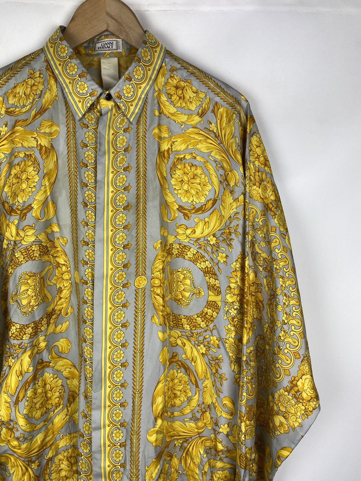Versace Gianni Versace 90s Barocco pattern silk button up shirt Size US L / EU 52-54 / 3 - 5 Thumbnail