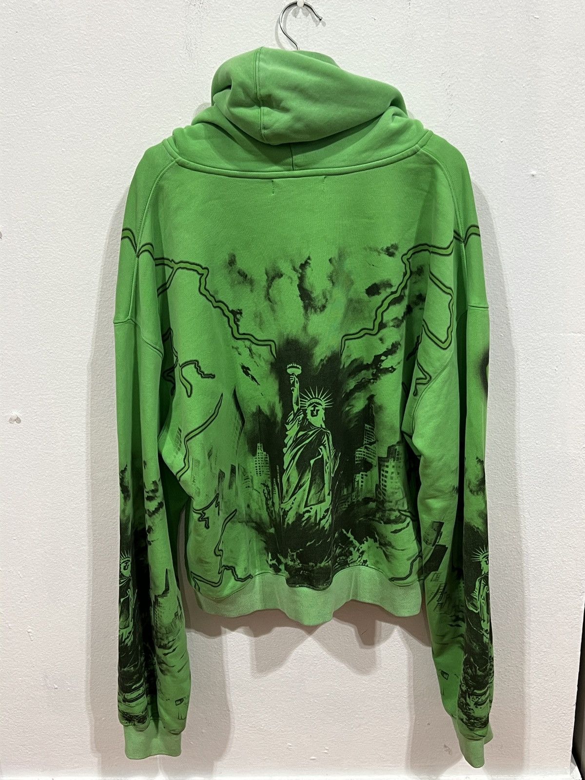 Vale Vale Green Graffiti Zip Up Hoodie Size US XL / EU 56 / 4 - 5 Thumbnail