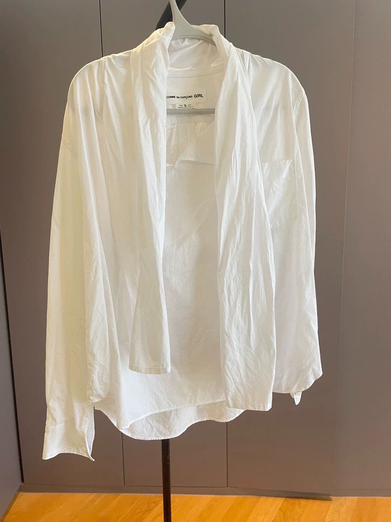 Comme des Garcons Comme Des Garcons White lace-up shirt Size S / US 4 / IT 40 - 1 Thumbnail