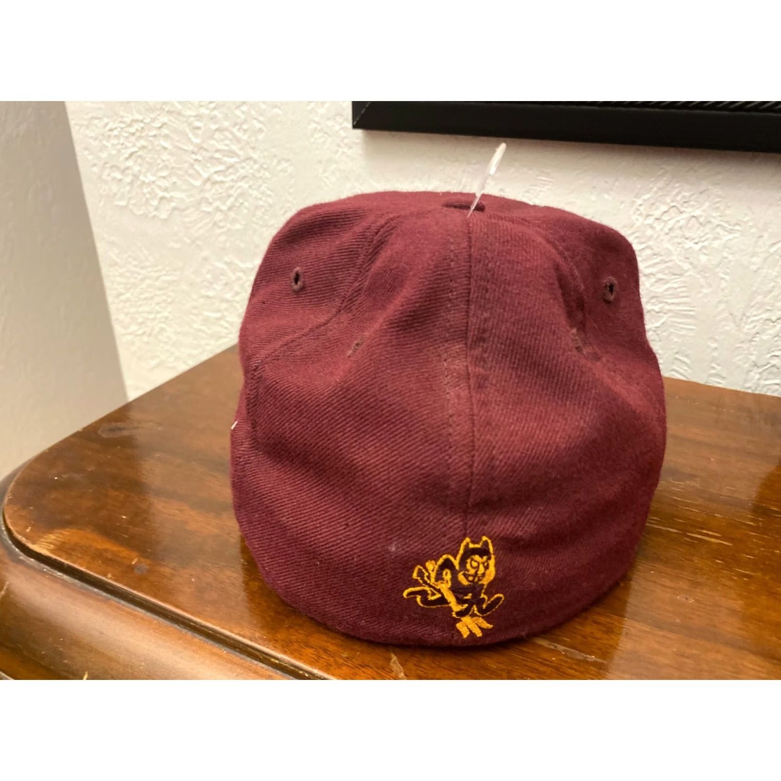 New Era VTG 80s Arizona State ASU New Era Fitted Hat Cap 7 OSU 100% Wool USA Black Mens Baseball 1990s Size ONE SIZE - 3 Thumbnail