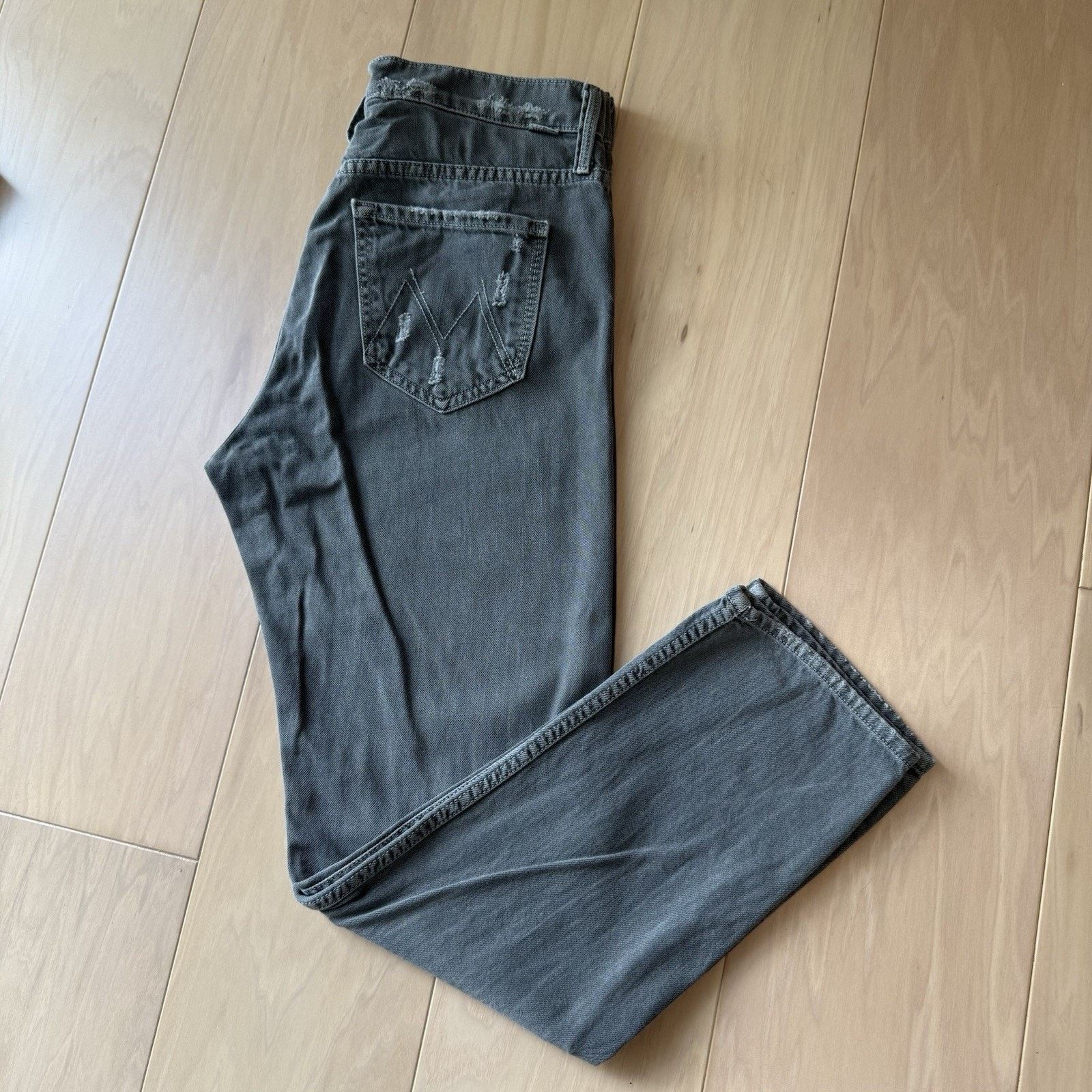 MOTHER Mother Cheeky Jeans Women's 30 Gray Distressed Boho Party Size 30" / US 8 / IT 44 - 10 Thumbnail