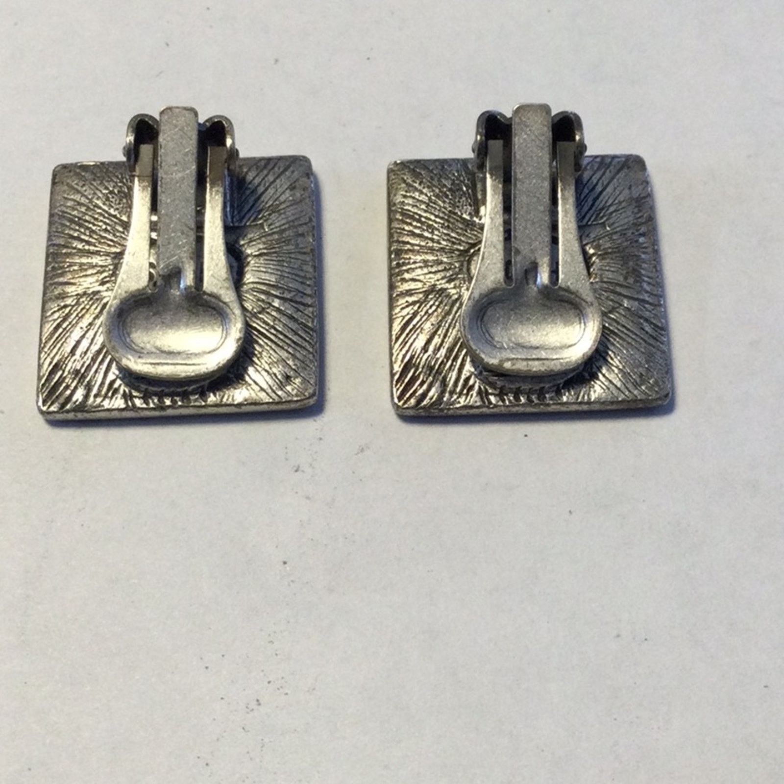 Other Chico's Vintage Gold & Silver Tone Square Clip-On Earrings Size ONE SIZE - 10 Thumbnail