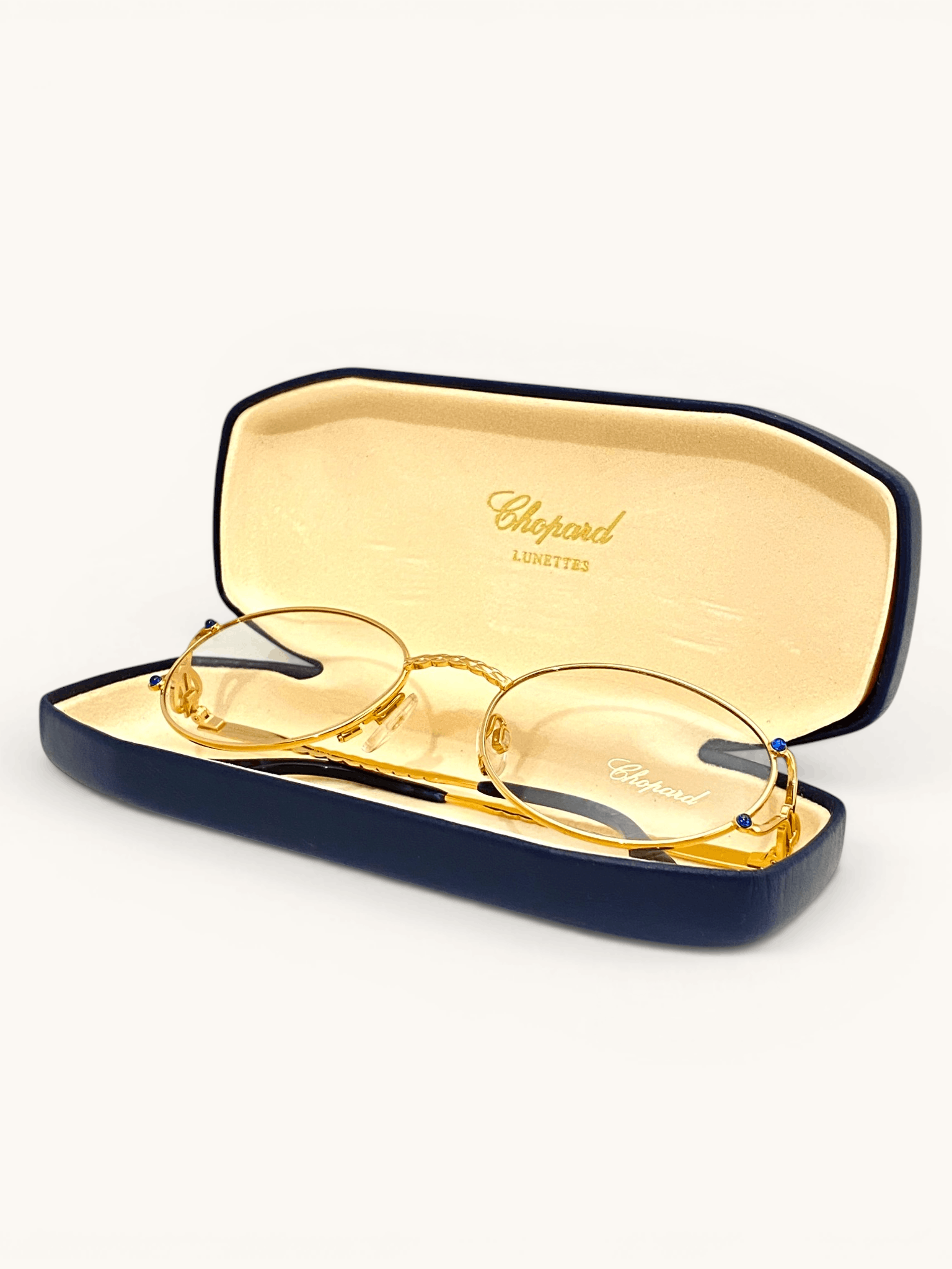 Chopard Chopard 23K Gold Blue Sapphire Oval Rimless Eyeglasses Size ONE SIZE - 9 Thumbnail