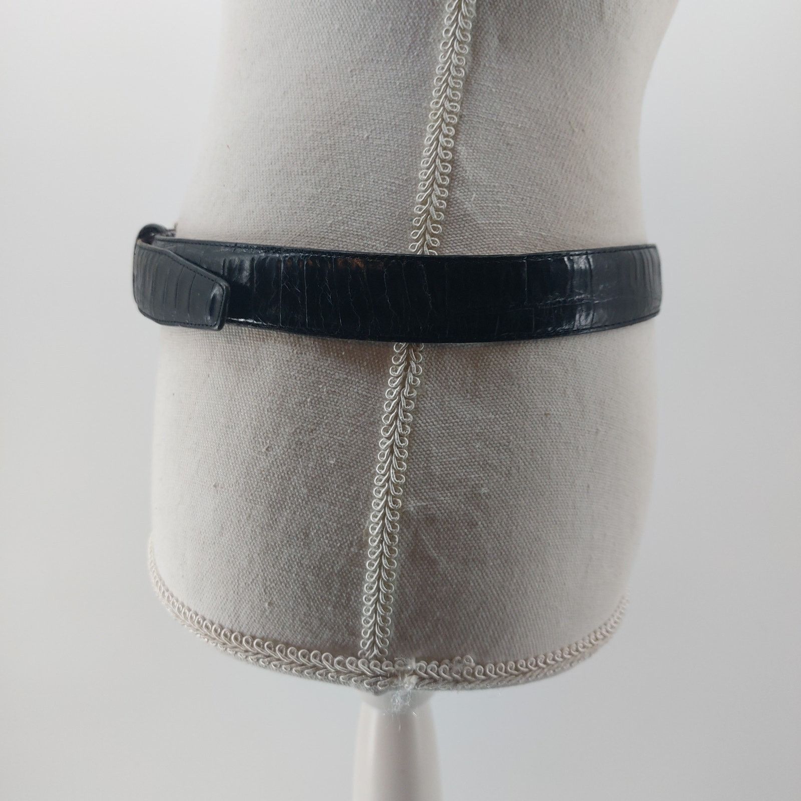 Brighton Brighton Embossed Calfskin Baddle Leather Black Size 34 Size 34 - 10 Thumbnail