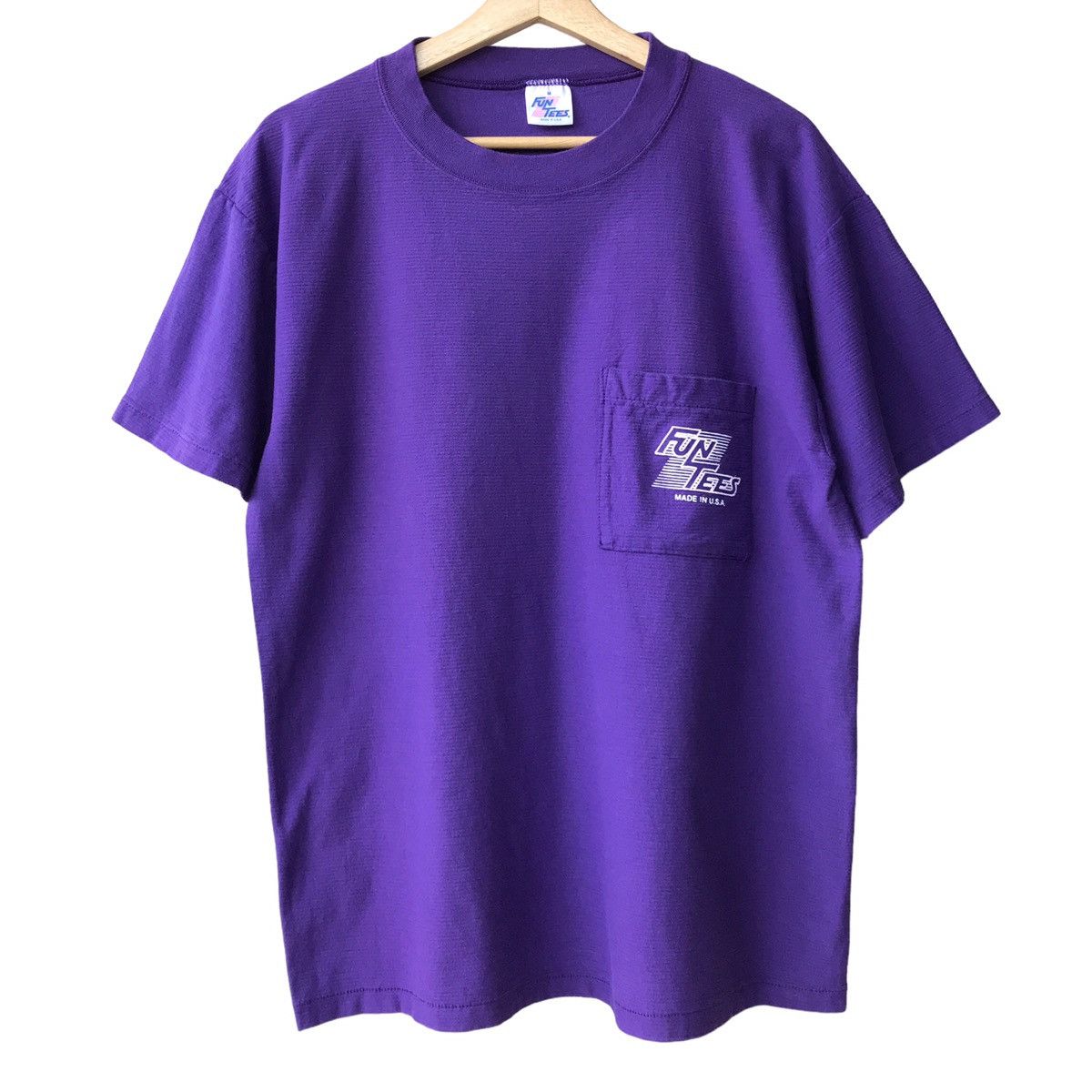 Vintage Fun Tees USA Vintage 1990s Basic Pocket Logo Tee Size US M / EU 48-50 / 2 - 1 Thumbnail